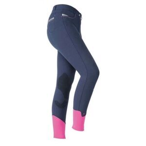 Shires Women's Bloomsbury Performance Equestrian Navy Breeches Horse
